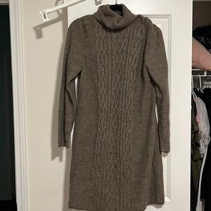 Brown sweater dress